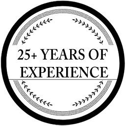 25+ Years Of Experience Badge